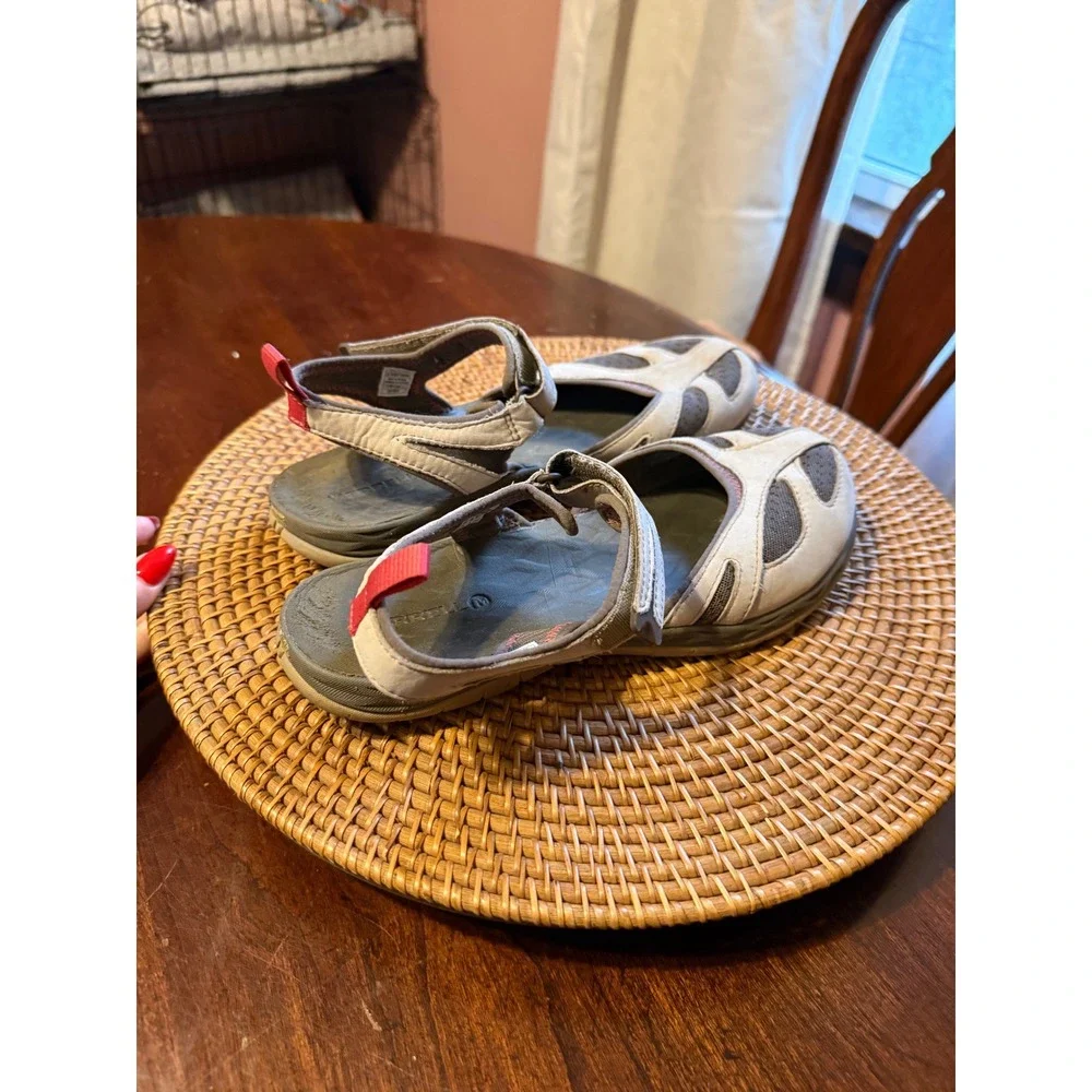 Merrell Aluminum Womens Sport Sandals Tan Grey Pink J37484 Size 8 Mary Jane